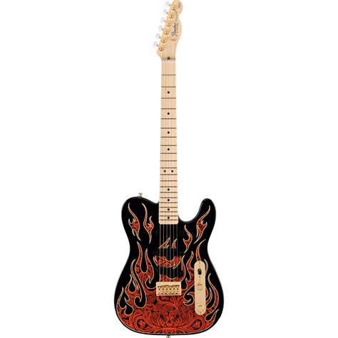 Fender James Burton Telecaster Electric Guitar, Maple Fingerboard, Red ...