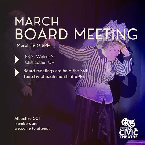 March Board Meeting, 83 S Walnut Street, Chillicothe, OH, United States ...