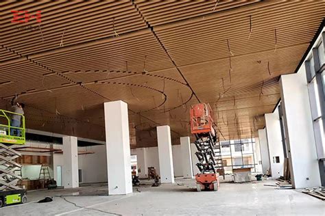 覆膜钢板方通天花吊顶案例——惠州科信技术产业园厂房