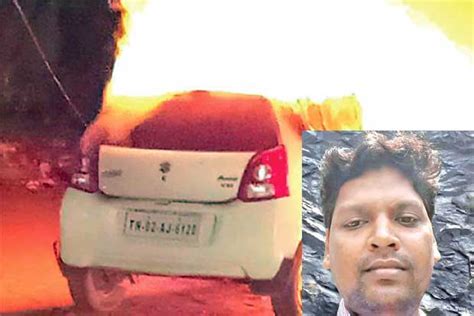 Techie charred to death as car catches fire near Retteri