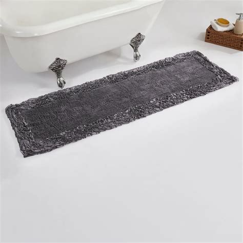 Buy Corsica Essentials Cotton Shaggy Bath Runner, Grey - 50x150cm from ...