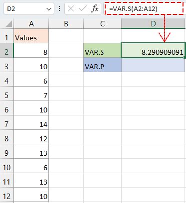 Image result for Measure Variance in Excel