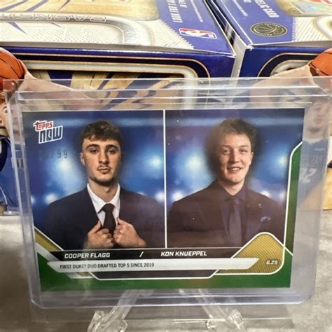 Cooper Flagg, Kon Knueppel 1-of-1 Card with Game-Worn Shoes Revealed by Topps After Epic Duel