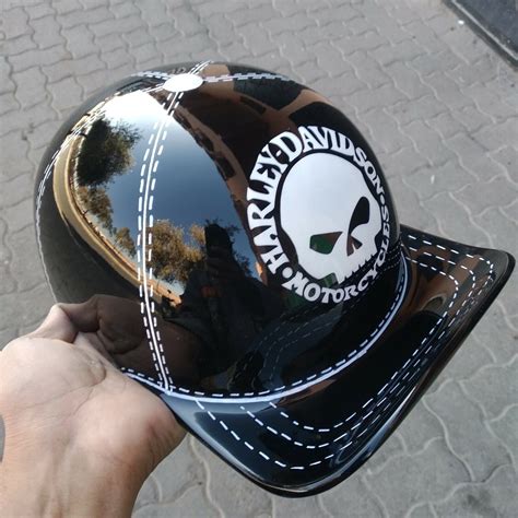 Motorcycle Helmet Baseball Cap Style fiberglass custom Helmet Bike ...