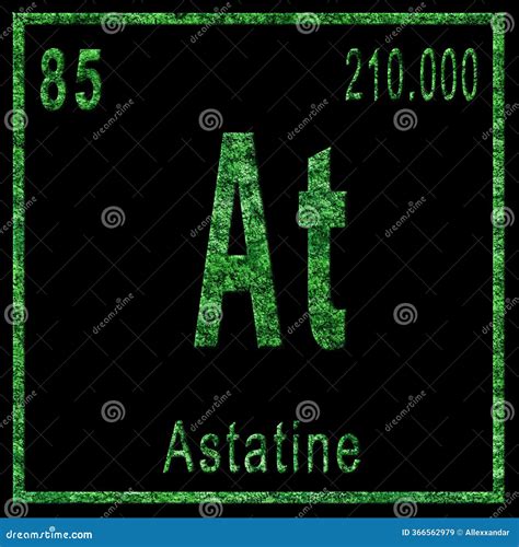 Astatine Chemical Element Of Mendeleev Periodic Table On Green Background. Vector Illustration ...