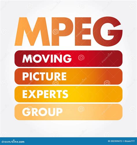 MPEG - Moving Picture Experts Group Acronym Stock Illustration ...