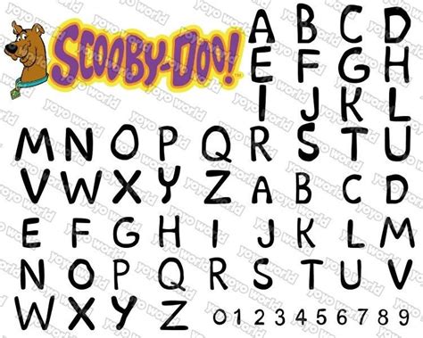 Scooby Doo Font Scooby Doo Svg Scooby Doo Font Svg Scooby - Etsy