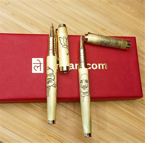Modi ji yogi Ji Golden Pen Set – Lebhaari.com