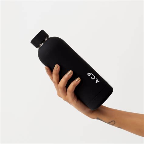 Personalized 500ml Black Stainless Steel Water Bottle - Durable Steel ...