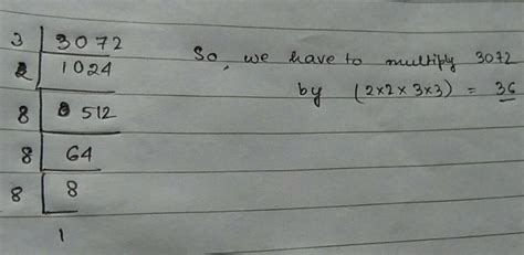 By what smallest number should we multiply 3072 so as to get a perfect ...