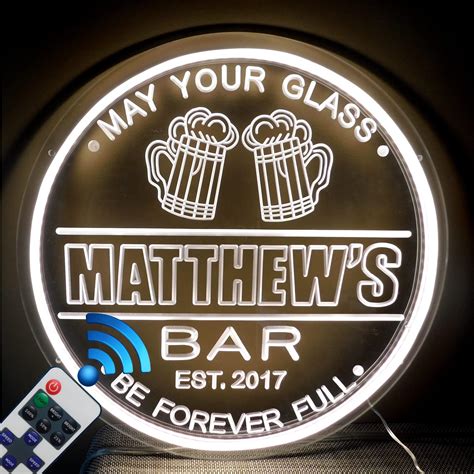Personalized Bar Signs With Lights at Benjamin Whitley blog