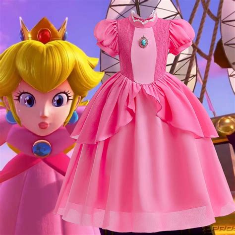 princess peach costume for kids princess peach dress princess peach ...