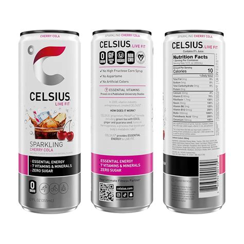 CELSIUS Sparkling Cherry Cola, Functional Essential India | Ubuy