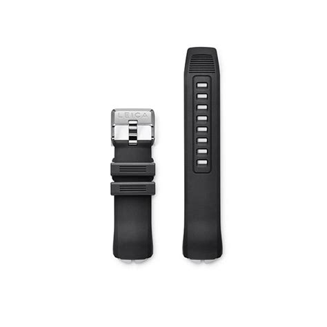 Leica ZM 12 Rubber Strap, Grey, with Mounted Stainless Steel Pin Buckl