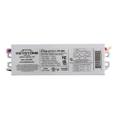 Keystone Ballasts 22 & 32 Watt or 32 & 40 Watt circline, 120V, w ...