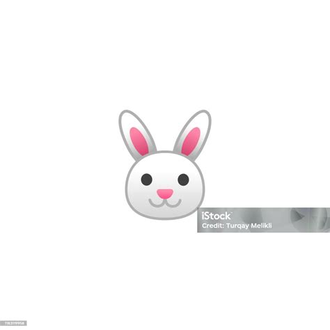 Wajah Kelinci Terisolasi Ikon Vektor Realistis Bunny Rabbit Kepala ...