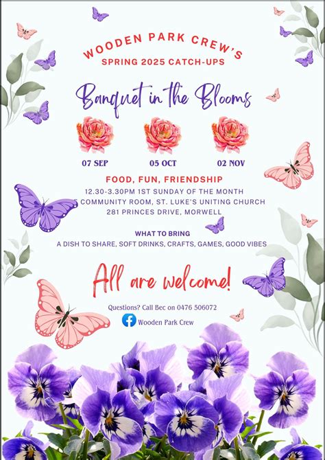 Banquet in the Blooms - September 2025, St Lukes Uniting Church Morwell ...