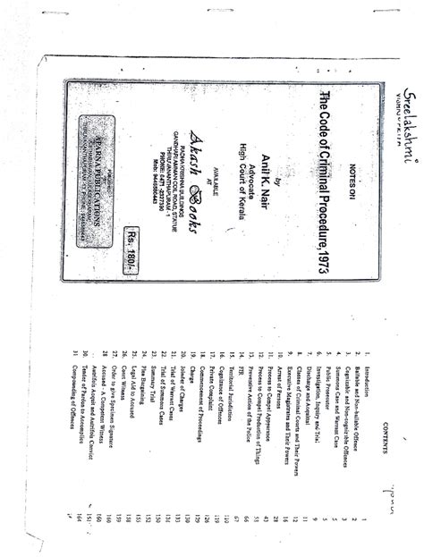 Anil K nair crpc - Criminal law - Studocu