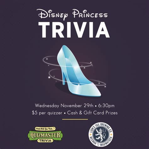 Disney Princess Trivia at BOTH LOCATIONS - Lion's Tail Brewing Co ...