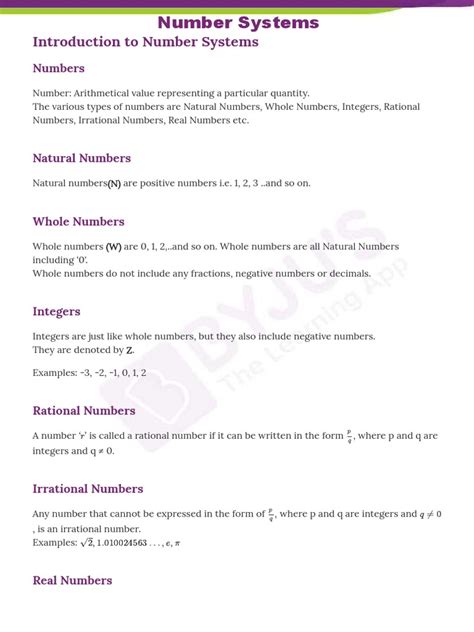 Number Systems Class 9 Notes 的图像结果