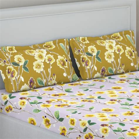 Buy D'DECOR Elemental Printed 3-Pc. King Size Bedsheet Set - 229 x 274 ...