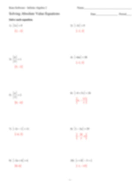 Image result for Absolute Value Equations