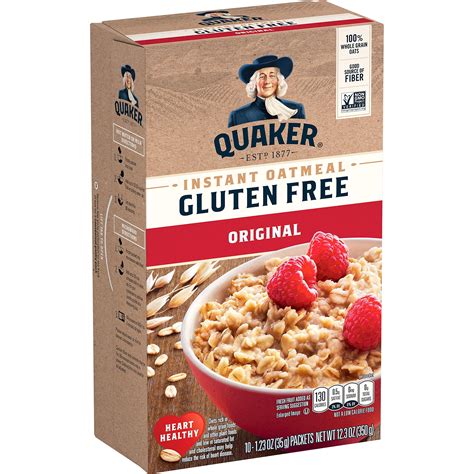 Quaker Instant Oatmeal, Gluten Free Original, Breakfast Cereal, 10 ...