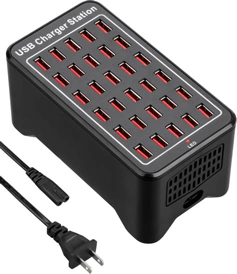 Amazon.com: USB Charging Station, 150W/30A 30 Port Travel Desktop USB ...