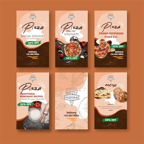 Pizza restaurant instagram stories | Free Vector