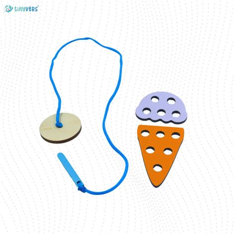 Ice cream Shapes Lacing Toy – Tinyvers