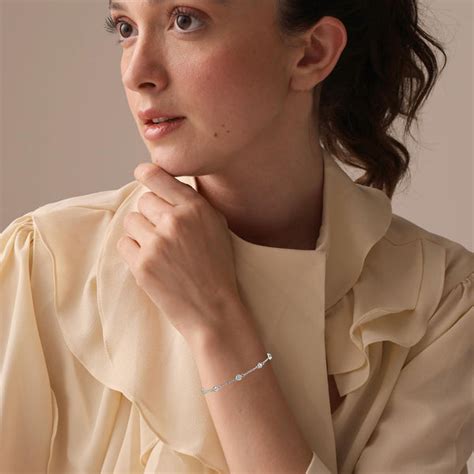 LeCalla - Buy 925 Sterling Silver Sparkle CZ Station Cable Chain ...