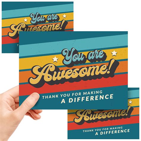 Buy 50 Large 4x6 You Are Awesome Postcards - Kudos Appreciation Thank ...