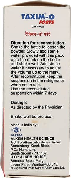 Taxim O Forte Dry Syrup: Uses, Side Effects, Price, Dosage & More Info ...