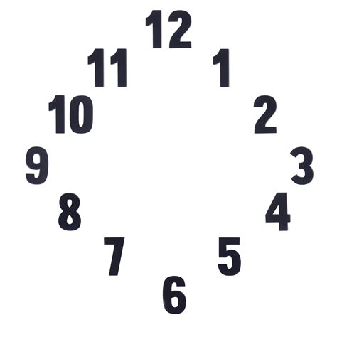 Clock Acrylic Numbers Black 1inch 2.7mm Thick 15pc – Itsy Bitsy