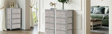 Kawachi 4 Drawer Chest Fabric Storage Organizer Cloth Cupboard Closet ...