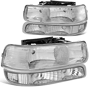 DNA Motoring HL-OH-CS99-4P-CH-CL1 Headlight Assembly (Driver ...