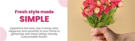 Buy TIED RIBBONS Set of 2 Mini Artificial Peony Flower Bunches Small ...