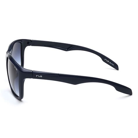 Buy IRUS Blue Gradient Lens Square Sunglass Full Rim Shiny Blue Frame ...