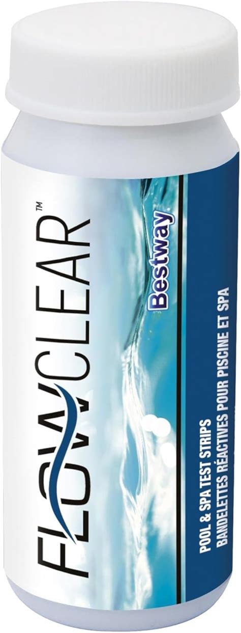 58142 Bestway Flow clear Pool and Spa Water Test Strips (Pack of 50 ...