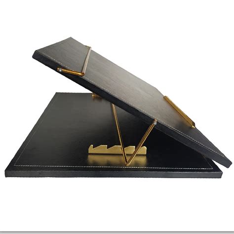 Novesto Black Leather Tabletop Adjustable Height Foldable and Portable ...
