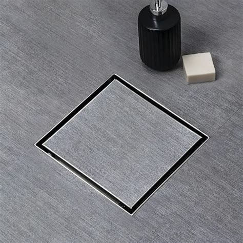 CARNIVAL 6x6 Tile Insert Floor Drainer | 304 Stainless Steel Invisible ...