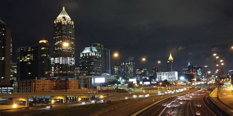 Free photo: Downtown Atlanta at night - Atlanta, Building, Car - Free ...