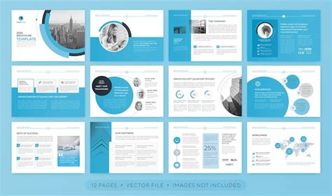 Professional presentation or corporate brochure template | Premium Vector