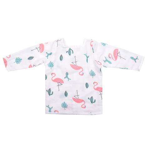 Baby Unisex Organic Cotton Muslin Full Sleeves Jhabla & Payjama | Flam ...