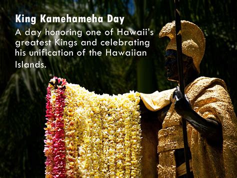 Happy King Kamehameha Day - Hawaii Holiday honoring the memory of ...
