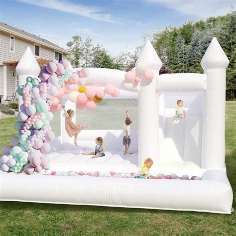 Amazon.com: 15ft White Bounce House for Adults Kids, 100% PVC ...