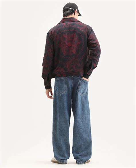 Buy Nulo - Black Twill Printed Zipper Jacket| Rare Rabbit