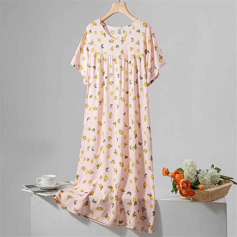 Elvqul Plus Size Womens Nightgowns Womens Long Cotton Loungewear Short ...