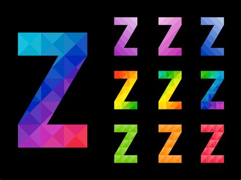 conjunto de colores letra z 3430565 Vector en Vecteezy