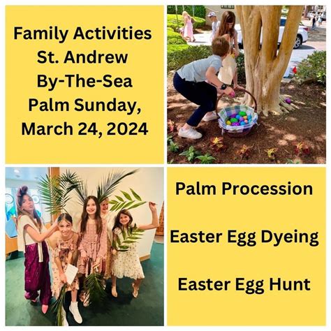 Family Activities Palm Sunday, March 24th , 20 Pope Ave, Hilton Head ...